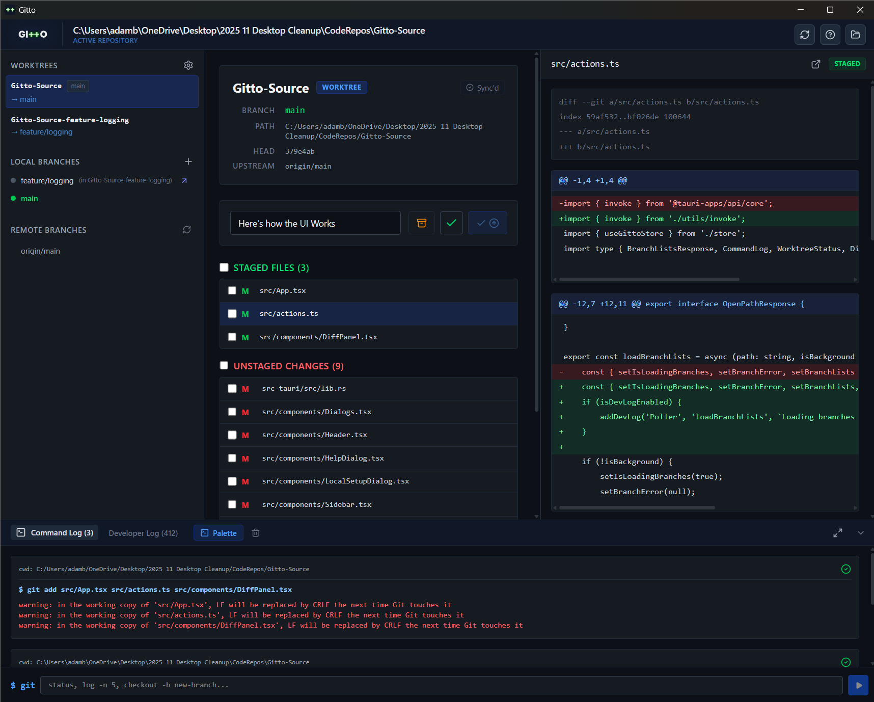 Gitto Interface